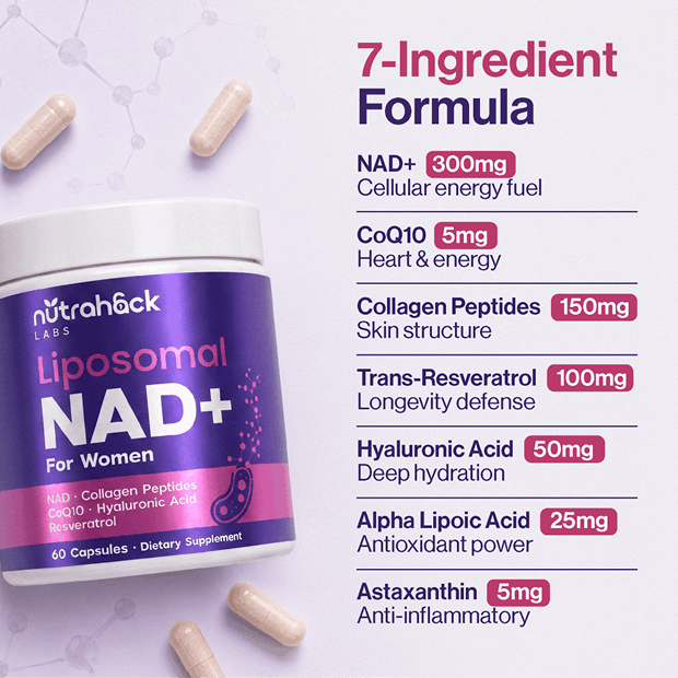 NutraHack Labs Liposomal NAD+ (Women)